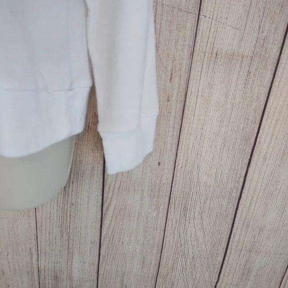 LRL Ralph Lauren white & navy blue pullover sweatshirt hoodie large - Picture 8 of 12